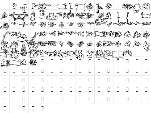 DF Calligraphic Ornaments ainA Character Map DF Calligraphic Ornaments ainA Character Map