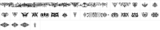 Ornamental Decoration II Regular Character Map