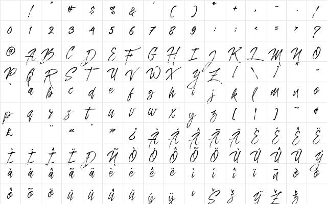 Dreamlight Typeface Free Demo Regular Character Map Dreamlight Typeface Free Demo Regular Character Map