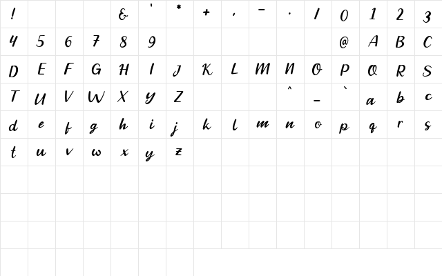 Go Orange Regular Character Map Go Orange Regular Character Map