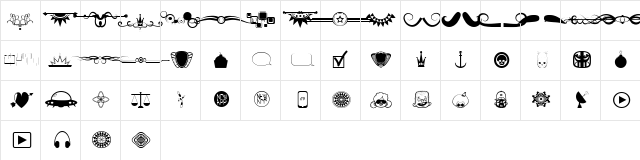Ornament mix Regular Character Map