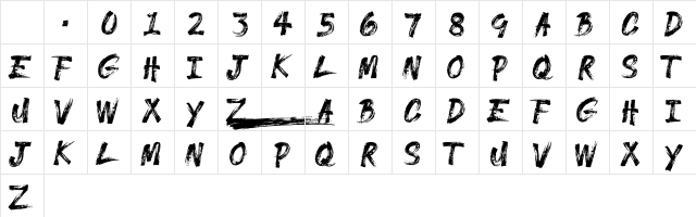 GLADES DEMO Regular Character Map GLADES DEMO Regular Character Map