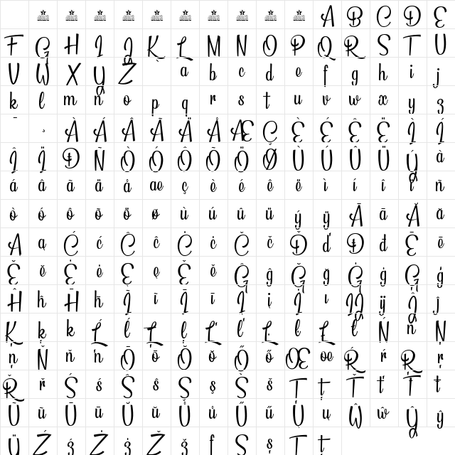 Beautiful People Personal Use Regular Character Map Beautiful People Personal Use Regular Character Map