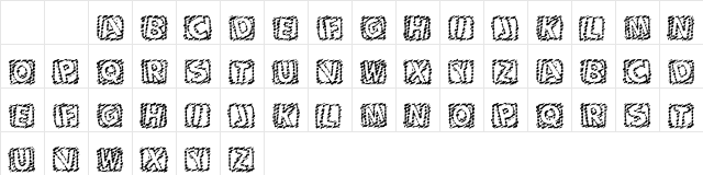 101! Chiseled 'Bet Regular Character Map
