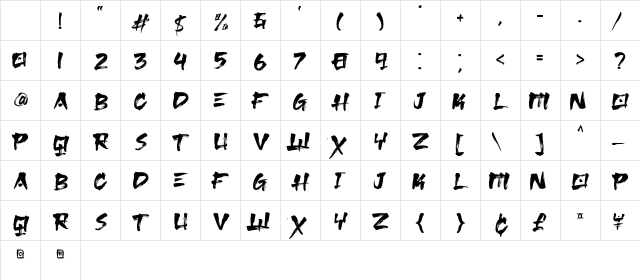 Osake Regular Character Map Osake Regular Character Map