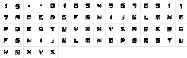 Serenada Filled Regular Character Map