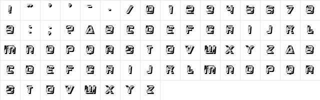 Gabella Regular Character Map