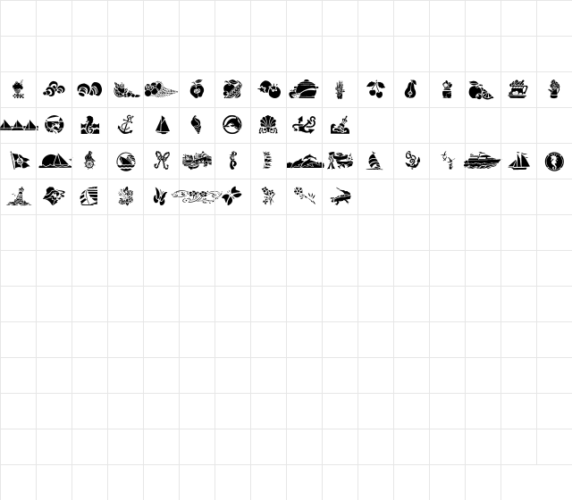 LSDstencils12 Regular Character Map LSDstencils12 Regular Character Map