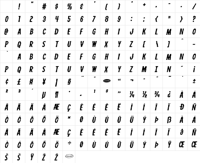 Carnival Corpse Expanded Italic Expanded Italic Character Map Carnival Corpse Expanded Italic Expanded Italic Character Map