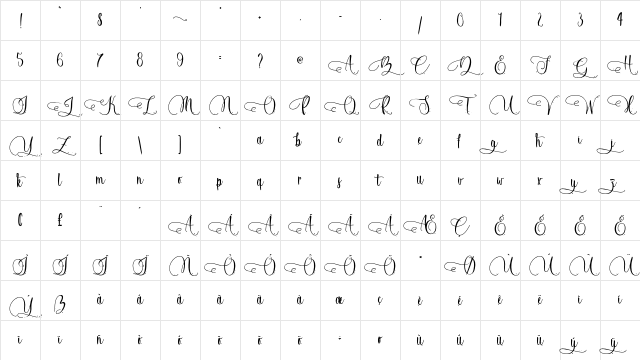 Xanthousy - Personal Use Regular Character Map