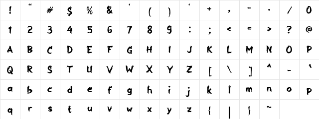 a Api Nyala Regular Character Map