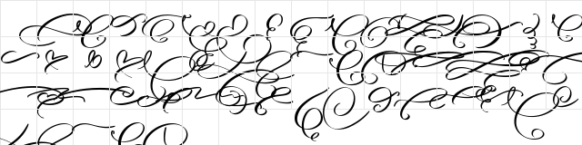 Angella Gardness Swash Regular Character Map