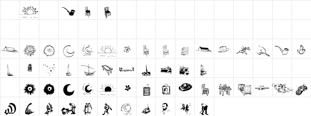 P22Vincent Extras Character Map P22Vincent Extras Character Map
