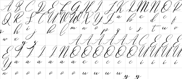 Dovetail Demo Regular Character Map