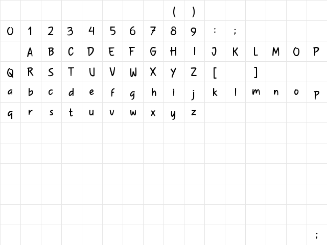 Xurabi Ema 1.0 Regular Character Map Xurabi Ema 1.0 Regular Character Map