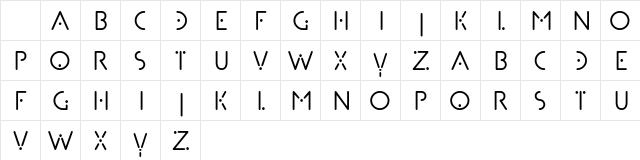 Dottera Regular Character Map Dottera Regular Character Map
