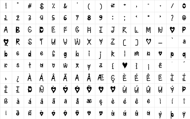 I Found My Valentine Hearted Regular Character Map