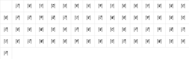 Capitalismo 1 Regular Character Map Capitalismo 1 Regular Character Map