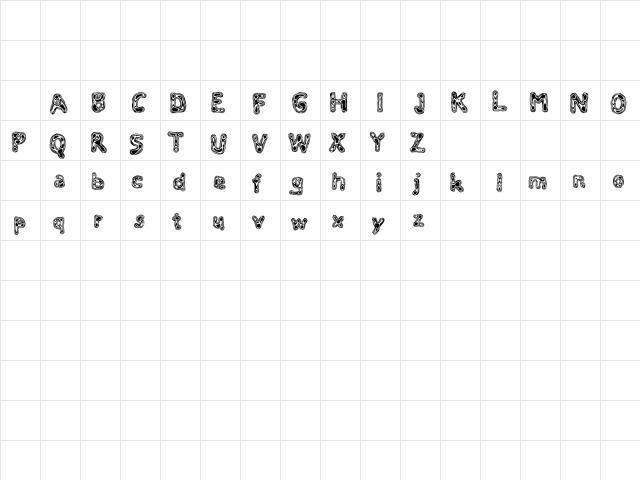 FractalFont Regular Character Map FractalFont Regular Character Map