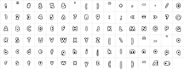Outer Sider BRK Regular Character Map