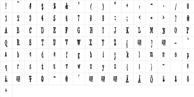 3 Times Recycled Old Newspaper Regular Character Map