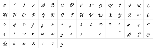 Blackened Script Demo Regular Character Map Blackened Script Demo Regular Character Map