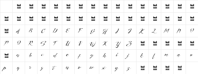 Herdrey Regular Character Map