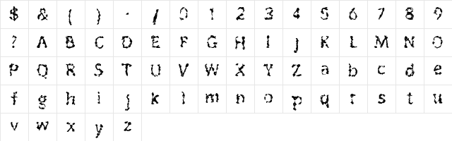 outofink Regular Character Map