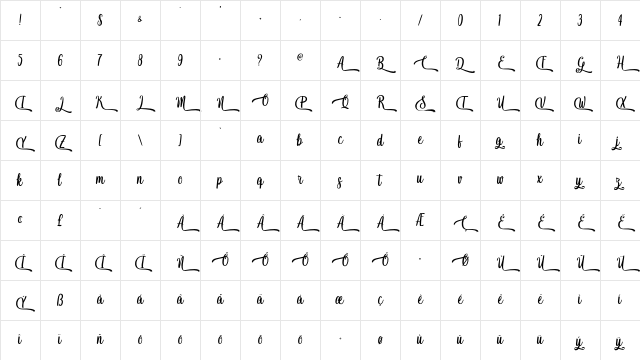 Christmas Ribby - Personal Use Regular Character Map Christmas Ribby - Personal Use Regular Character Map