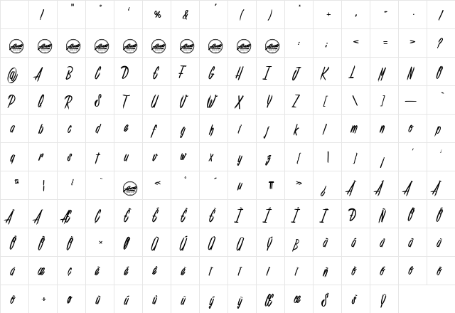 Shenanigans light_PersonalUseOnly Regular Character Map Shenanigans light_PersonalUseOnly Regular Character Map