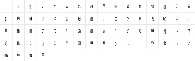 Stitched Outline Regular Character Map Stitched Outline Regular Character Map