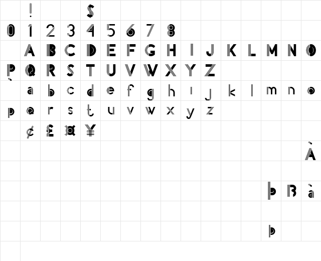 Pacitan Songo Demo Regular Character Map