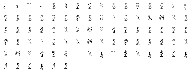 700 Fudge Regular Character Map