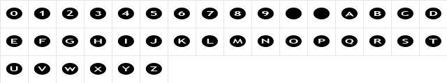 AlphaShapes ovals 2 Normal Character Map