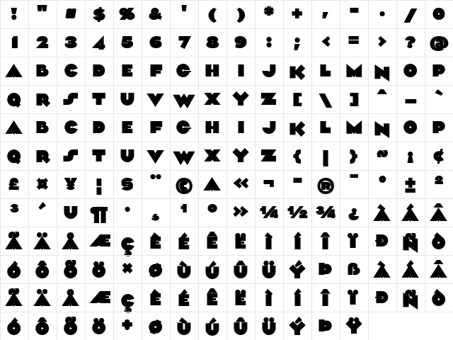 Aliment Black Character Map