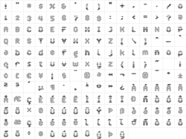 Overcross Light Character Map