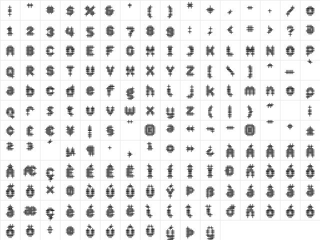 Overcross SemiBold Character Map