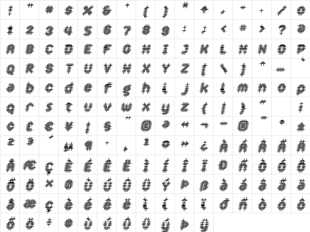 Overcross SemiBoldOblique Character Map Overcross SemiBoldOblique Character Map