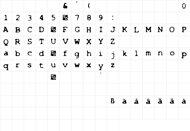 Overexposed Trial Version Character Map Overexposed Trial Version Character Map