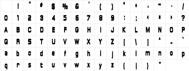 Overload SuperBold Character Map Overload SuperBold Character Map