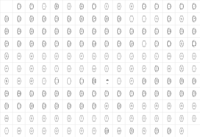 iChrono Outline Outline Character Map iChrono Outline Outline Character Map