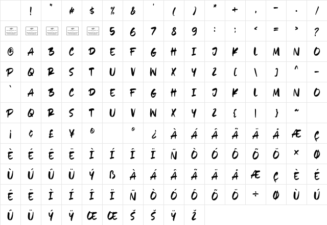 Chamber Regular Character Map Chamber Regular Character Map
