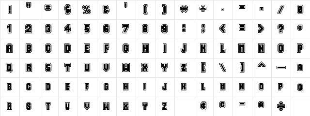 Overlook Regular Character Map