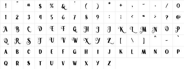 Beauty Florist Regular Character Map Beauty Florist Regular Character Map