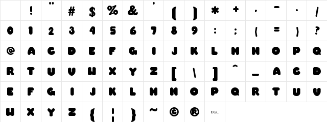 Overmuch Regular Character Map Overmuch Regular Character Map