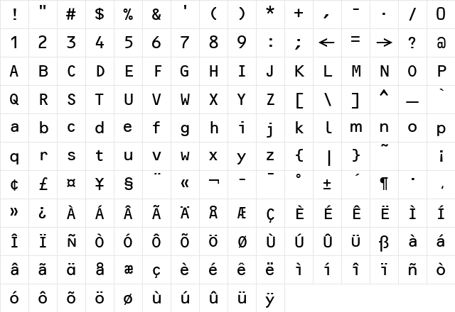 F2FOCRBczyk LT Std Regular Regular Character Map