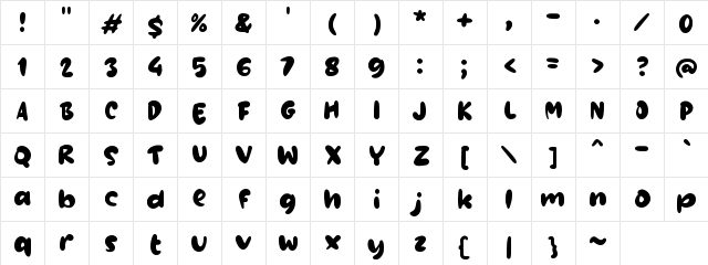 g Gombal Regular Character Map