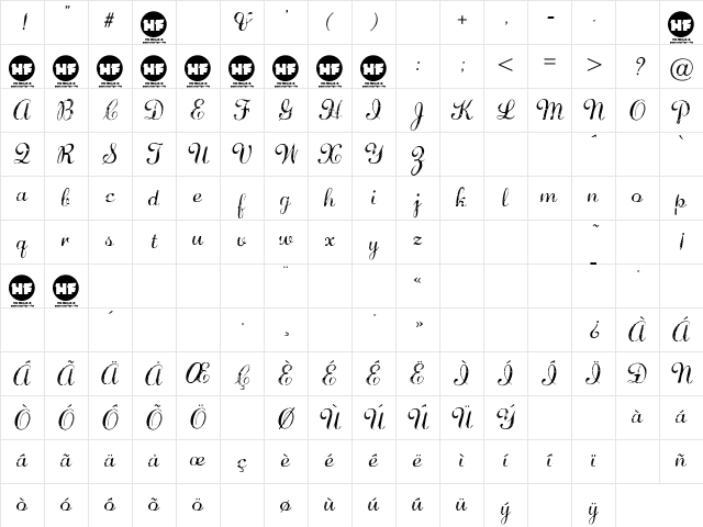 Diamond Dust Regular Character Map Diamond Dust Regular Character Map
