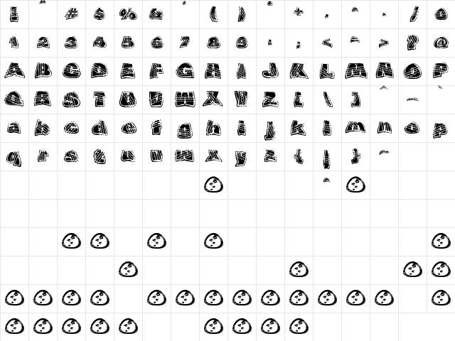 OverRide DSG Regular Character Map