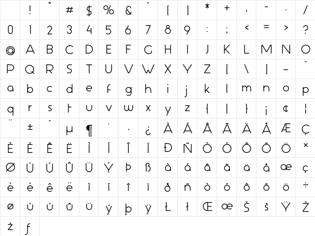 Aspergit Bold Character Map Aspergit Bold Character Map